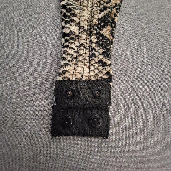 Snakeskin Print One Shoulder Bodysuit Size M - Picture 4 of 5